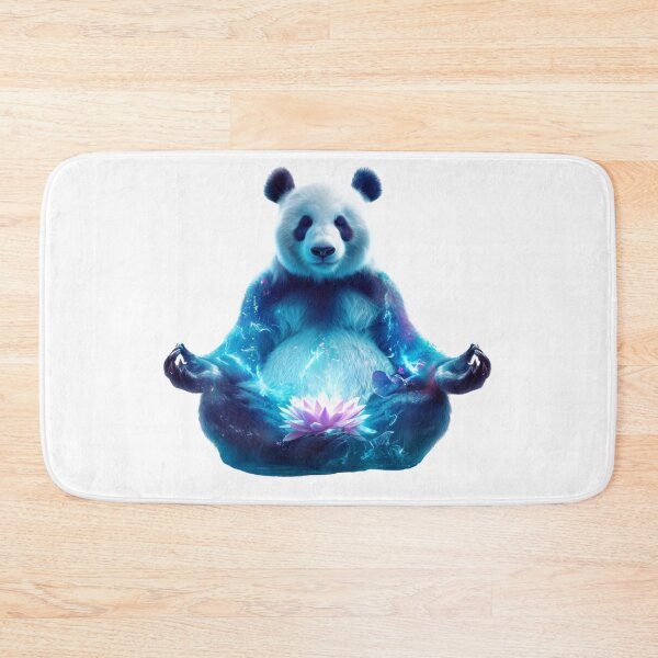 Item preview, Zen Panda in Lotus Pose – Mindful Nature Meditation Art designed and sold by VisionaryVeils.