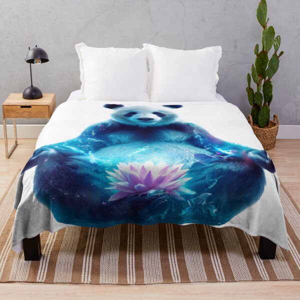 Item preview, Zen Panda in Lotus Pose – Mindful Nature Meditation Art designed and sold by VisionaryVeils.