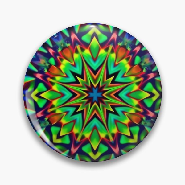 Item preview, Retro Psychedelic Mandala Pattern designed and sold by HLPsychDesigns.