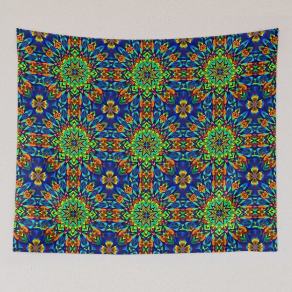 Item preview, Retro Psychedelic Mandala Pattern designed and sold by HLPsychDesigns.
