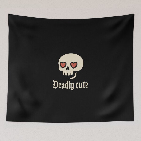 Item preview, Deadly Cute Skull with Heart Eyes Design designed and sold by Enea Kelo.