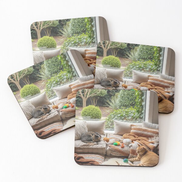 Item preview, Cozy Cat Den Art Print | Modern Pet Lover Home Decor designed and sold by Jade Ado.