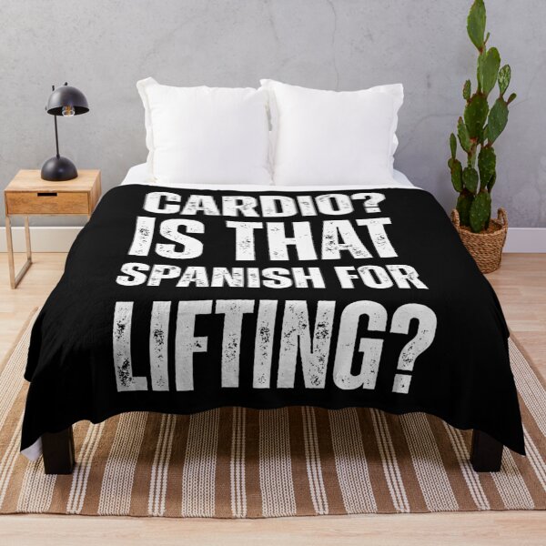 Item preview, Cardio is that Spanish for Lifting? workout joke vintage designed and sold by snowry.