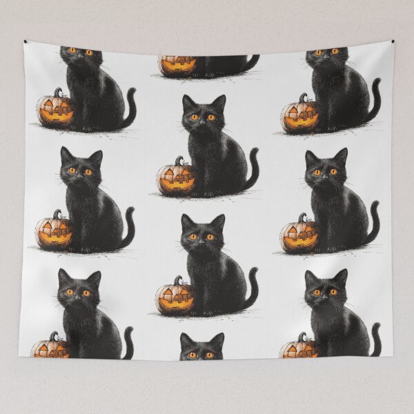 Item preview, Cat with Jack-o-lantern designed and sold by MendaciousMina.