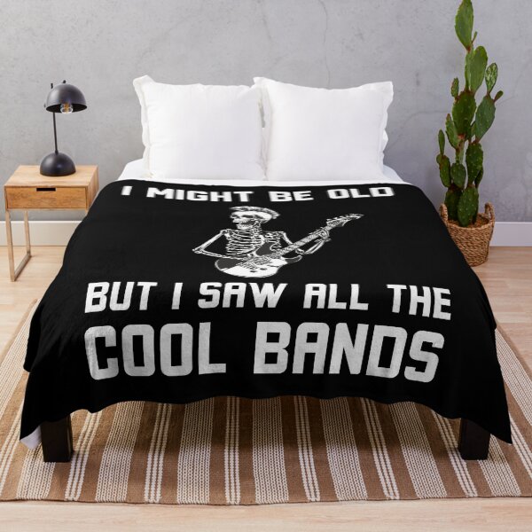 Item preview, Might Be Old But I Saw All The Cool Bands Funny skeleton designed and sold by snowry.