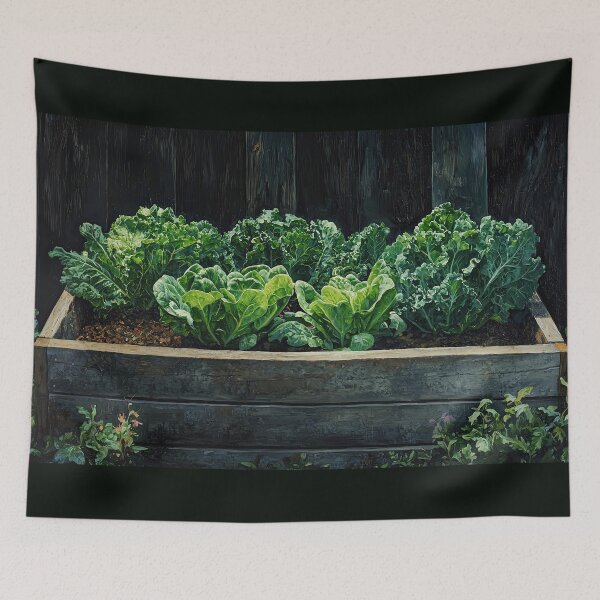 Item preview, Raised Bed Garden with Kale and Lettuce designed and sold by Shannon Hilson.