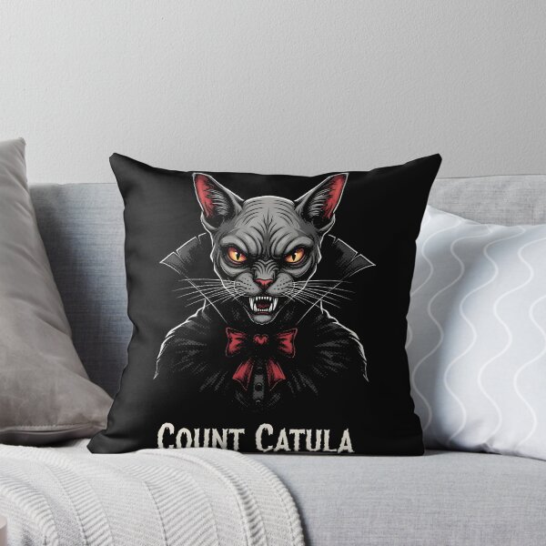 Item preview, Count Catula - Menacing Vampire Cat Halloween Art designed and sold by AV.