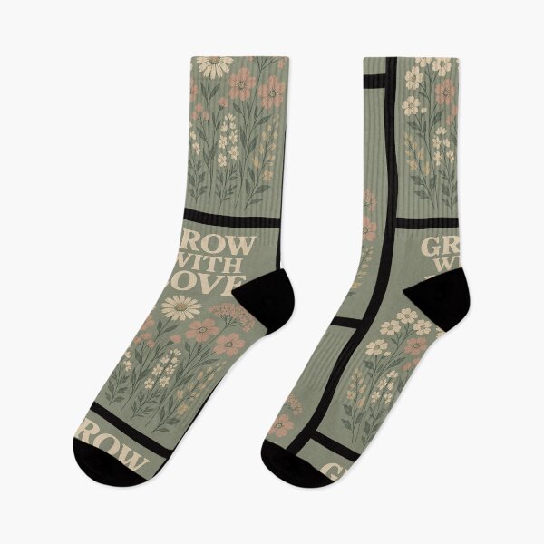 Item preview, ? Grow With Love – Vintage Botanical Wildflower Design designed and sold by HoopeStylee.
