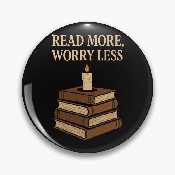 Item preview, ? Read More Worry Less – Dark Academia Book Design designed and sold by HoopeStylee.