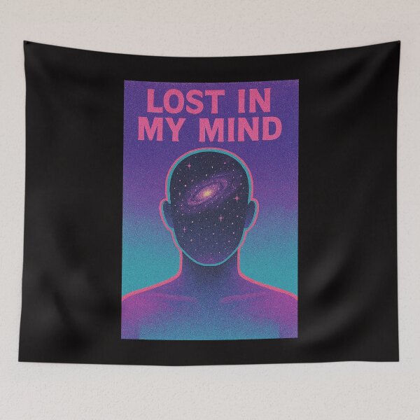 Item preview, Lost In My Mind – Cosmic Retro Surreal Design designed and sold by HoopeStylee.