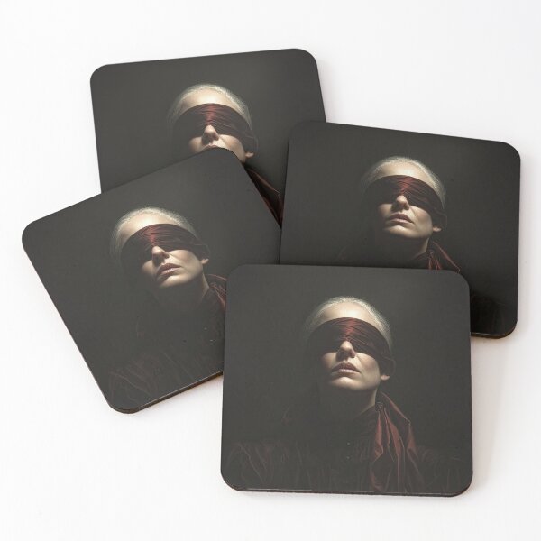 Item preview, Blindfolded Woman in Red Scarf Portrait designed and sold by Shannon Hilson.