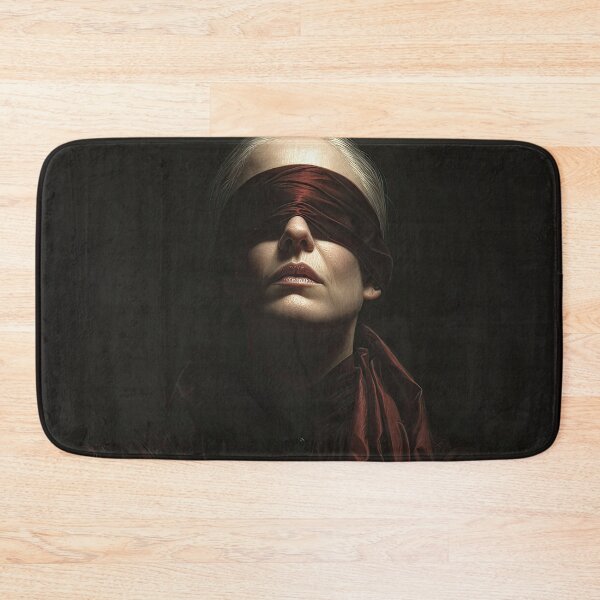 Item preview, Blindfolded Woman in Red Scarf Portrait designed and sold by Shannon Hilson.
