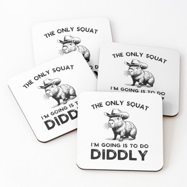 Item preview, The only Squat I'm going to do is diddly funny capybara designed and sold by snowry.