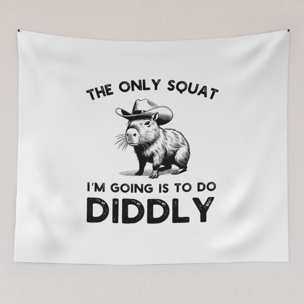 Item preview, The only Squat I'm going to do is diddly funny capybara designed and sold by snowry.