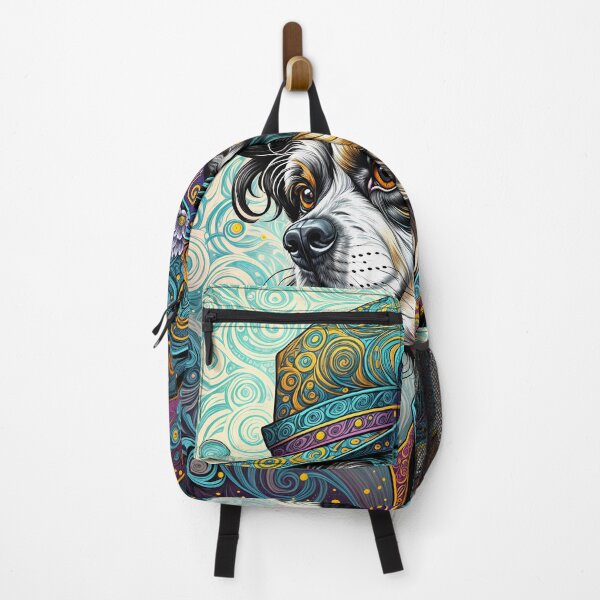 Item preview, Starry Canine – Whimsical Dog Portrait in Celestial Abstract Style designed and sold by alibabart19.