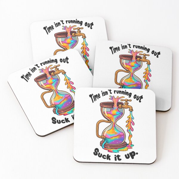 Item preview, Time Isn't Running Out - Trippy Overflowing Rainbow Hourglass  designed and sold by MindsintheMatrix.