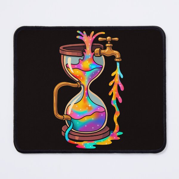 Item preview, Time Isn't Running Out - Trippy Overflowing Rainbow Hourglass  designed and sold by MindsintheMatrix.