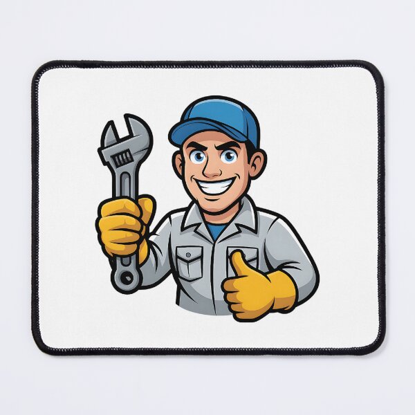 Item preview, Happy Mechanic Labor Day Cartoon Gift designed and sold by CraftStudioCo.