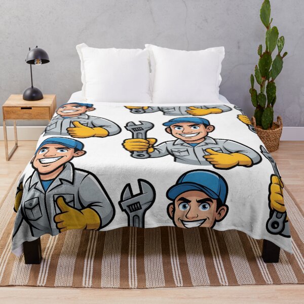 Item preview, Happy Mechanic Labor Day Cartoon Gift designed and sold by CraftStudioCo.