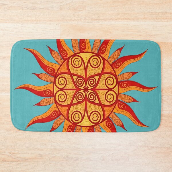 Item preview, Ornamental Boho Sun  – Vibrant Botanical Tattoo Art designed and sold by  Ojo de Lilith.