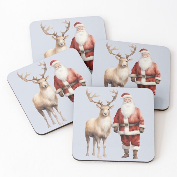 Item preview, Santa Claus and Reindeer designed and sold by Violet Peonies.