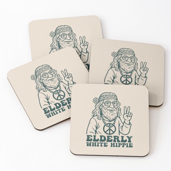 Item preview, Elderly White Hippie Retro Vintage Funny designed and sold by Maxwell05.