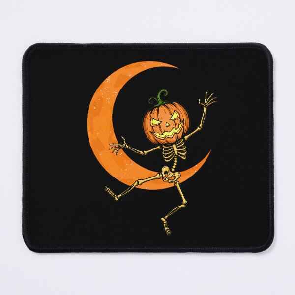 Item preview, Pumpkin Skeleton Dancing Under the Halloween Moon designed and sold by TheSkullRoom.