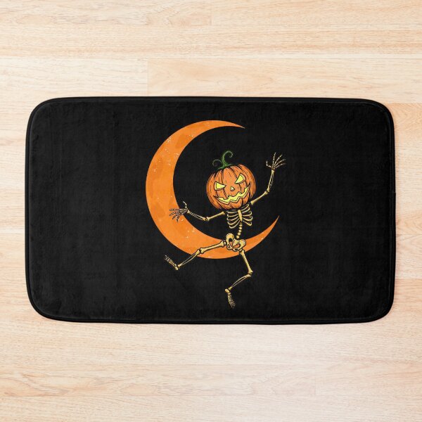 Item preview, Pumpkin Skeleton Dancing Under the Halloween Moon designed and sold by TheSkullRoom.