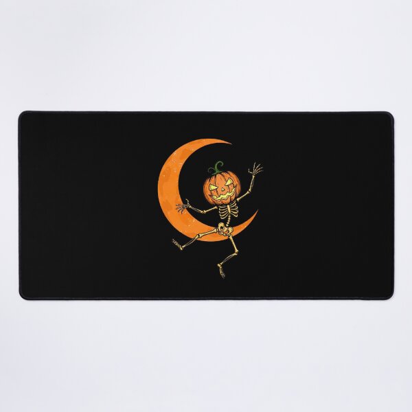 Item preview, Pumpkin Skeleton Dancing Under the Halloween Moon designed and sold by TheSkullRoom.