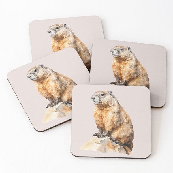 Item preview, Marmot Sitting on a Rock designed and sold by Violet Peonies.
