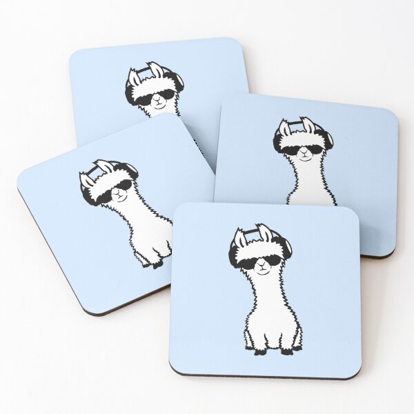 Item preview, DJ Llama Cool Sunglasses Headphone Party Music Club designed and sold by shirt-o-mat.