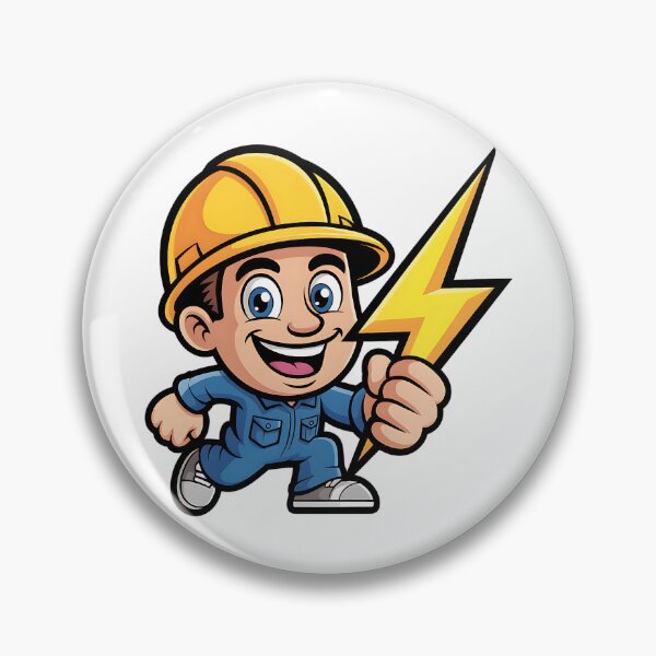 Item preview, Labor Day Electrician Cartoon Lightning Art designed and sold by CraftStudioCo.