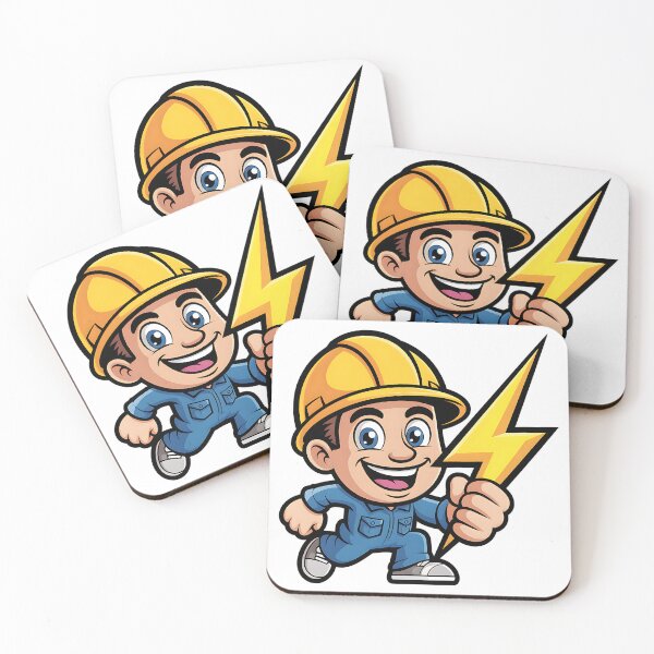 Item preview, Labor Day Electrician Cartoon Lightning Art designed and sold by CraftStudioCo.