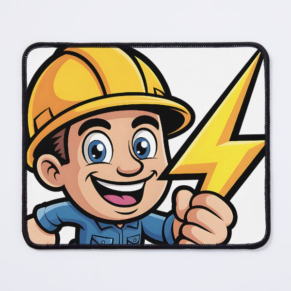 Item preview, Labor Day Electrician Cartoon Lightning Art designed and sold by CraftStudioCo.