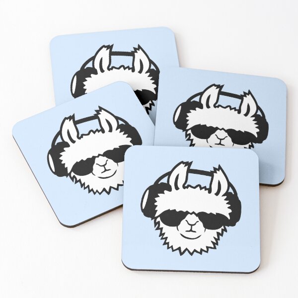 Item preview, DJ Llama Cool Sunglasses Headphone Party Music Club designed and sold by shirt-o-mat.