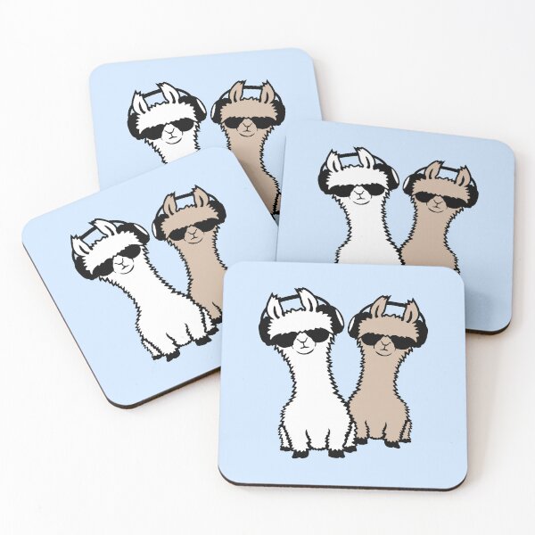 Item preview, 2 DJ Llama Cool Sunglasses Headphone Party Music Club designed and sold by shirt-o-mat.