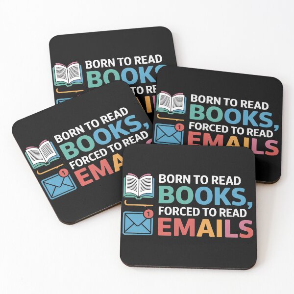Item preview, Born To Read Books Forced To Read Emails designed and sold by I-wanna-T-shirt.