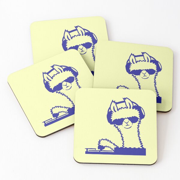 Item preview, DJ Llama Turntable Sunglasses Headphone Party Music Club designed and sold by shirt-o-mat.