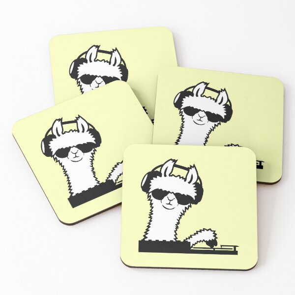 Item preview, DJ Llama Turntable Sunglasses Headphone Party Music Club designed and sold by shirt-o-mat.