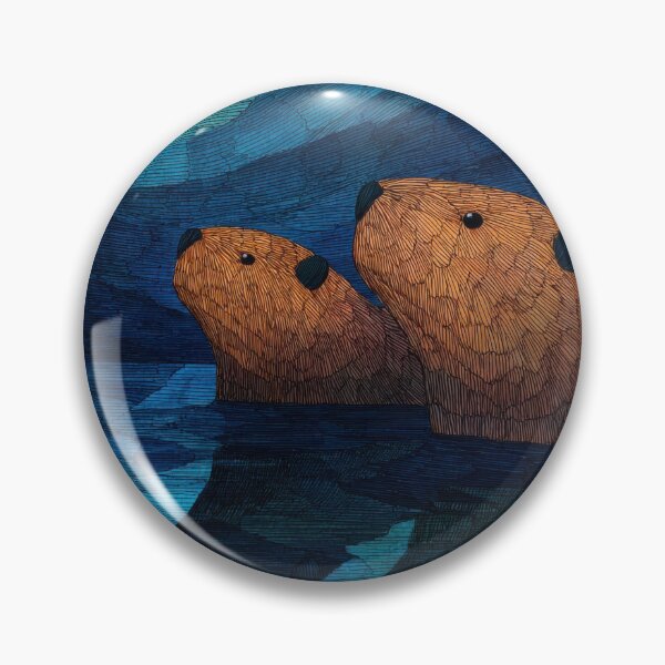 Item preview, Quirky Abstract Canadian Beavers Under the Moon | Minimalist Woodland Animal Illustration designed and sold by dawnleblanc55.