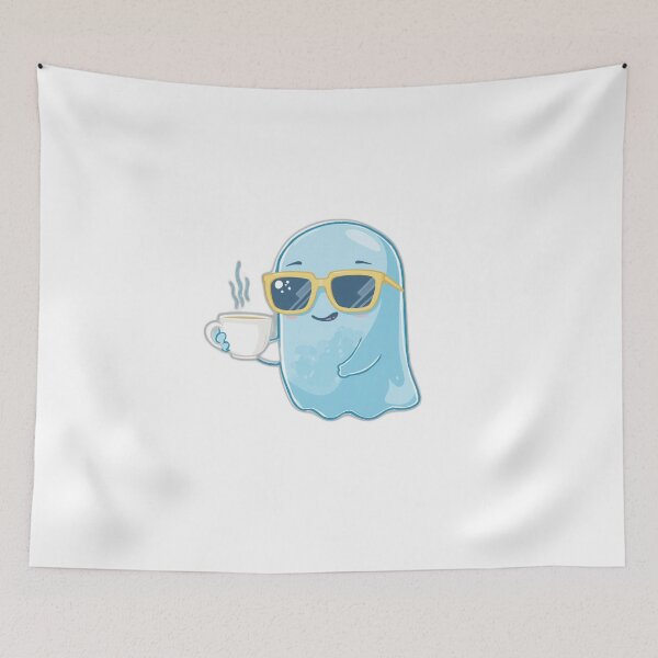 Item preview, Cool Coffee Ghost – Cute Cartoon Character Design designed and sold by Mohamed3135.