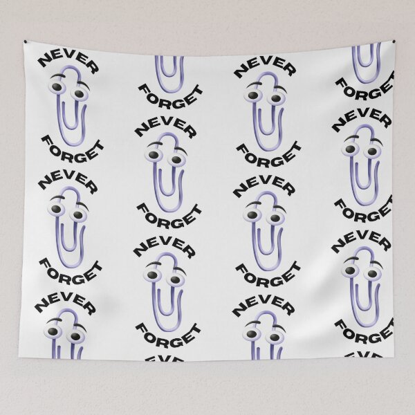 Item preview, Never Forget Retro Paperclip Nostalgia Design designed and sold by JustiesDesigns.