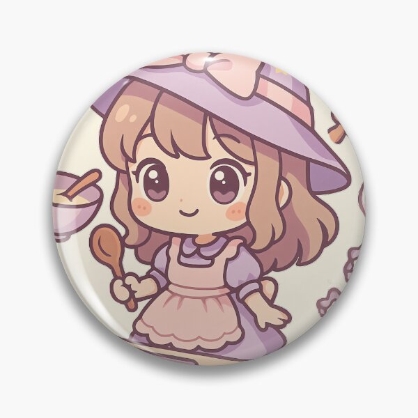 Artikelvorschau, Chibi Kawaii Hexe beim Keksebacken entworfen und verkauft von LuKreate.