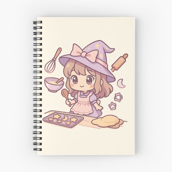 Item preview, Chibi Kawaii Witch Baking Cookies designed and sold by LuKreate.