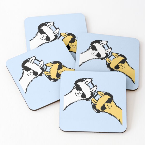 Item preview, 2 DJ Llama Side Sunglasses Headphone Party Music Club designed and sold by shirt-o-mat.