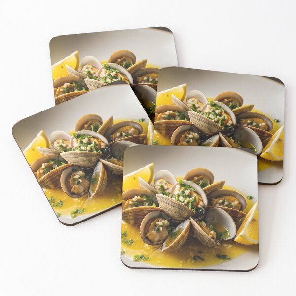 Item preview, Gourmet Clams in Garlic Butter: A Photorealistic Culinary Artwork designed and sold by Vida e Arte.