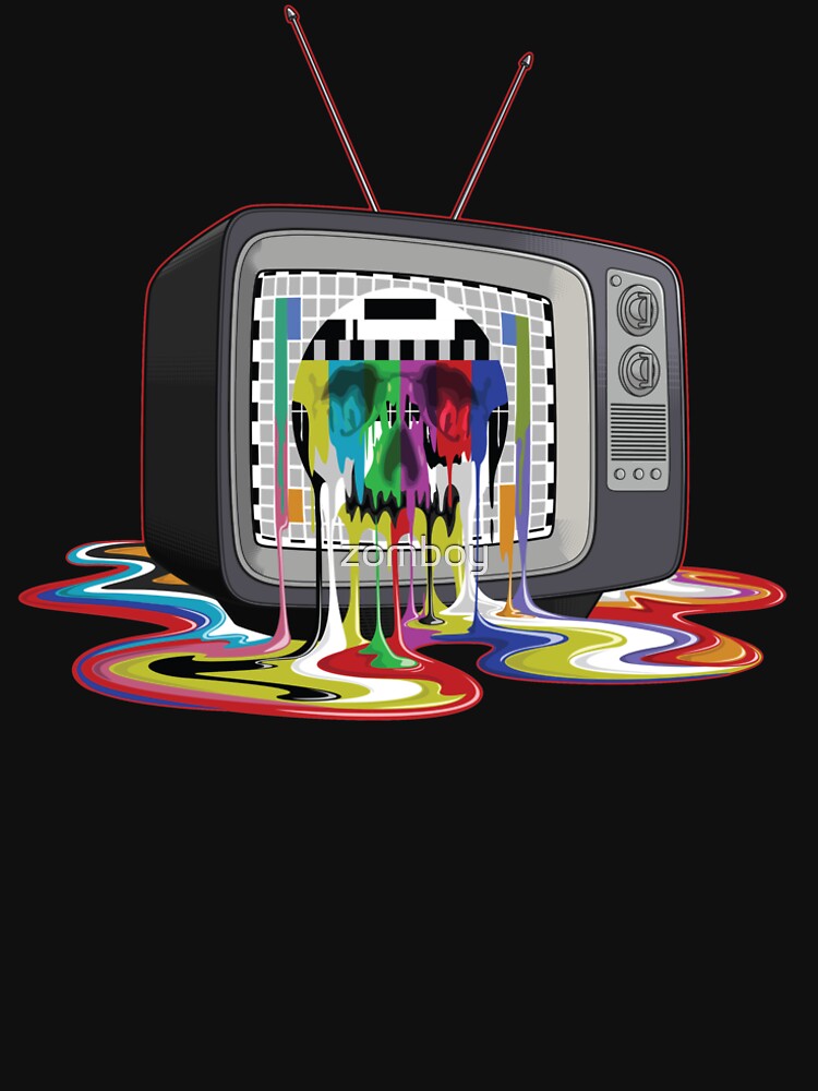 Thumbnail 4 of 4, Premium T-Shirt, Television Melt of Death designed and sold by zomboy.