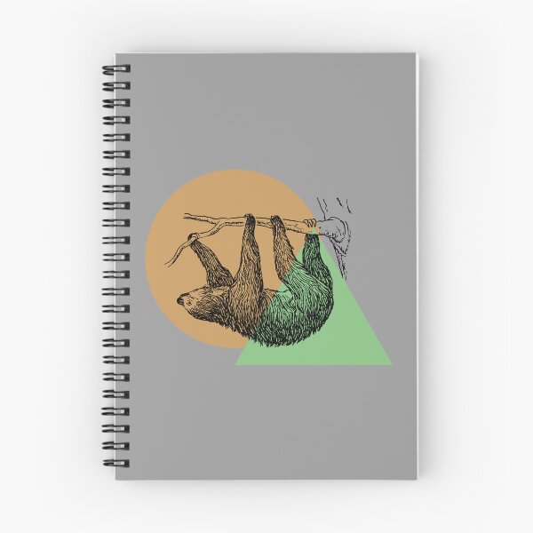 Item preview, Minimalist Sloth Hanging on Branch | Geometric Pastel Animal Art designed and sold by kiradreamshop.