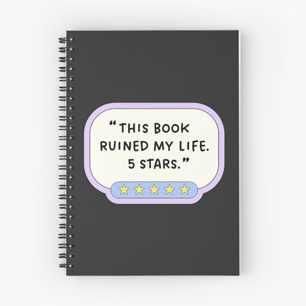 Item preview, This Book Ruined My Life Five Stars Funny Bookish Reading Quote designed and sold by StickyBook.