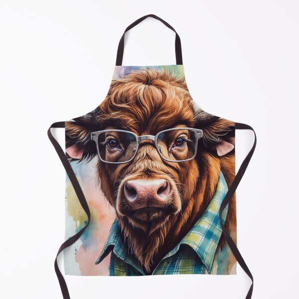 Item preview, Bison Wearing Glasses Watercolor Art Print designed and sold by Retro-Anime9.